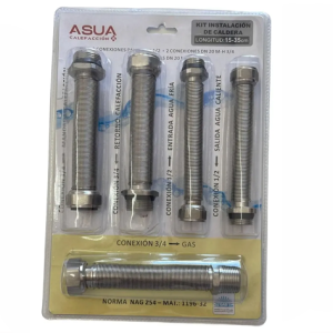 Kit conexiones flexibles agua/gas dual ASUA